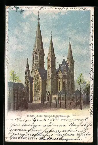 AK Berlin-Charlottenburg, Kaiser Wilhelm-Gedächtniskirche