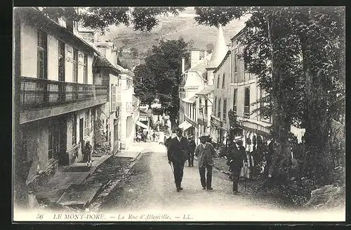 AK Le Mont-Dore, La Rue d'Allonville