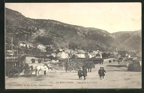 AK Le Mont-Dore, Vue prise de la Gare