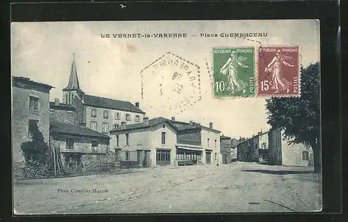 AK Le Vernet-la-Varenne, Place Clemenceau