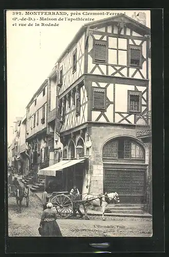 AK Montferrand, Maison de l`apothicaire et rue de la Rodade