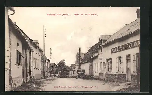 AK Cormeilles, Rue de la Mairie, Strassenpartie