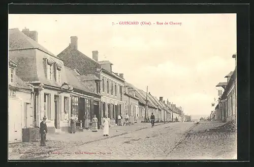 AK Guiscard, Rue de Chauny, Strassenpartie