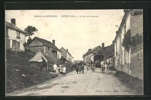 AK Catheux, La Rue de Crèvecoeur