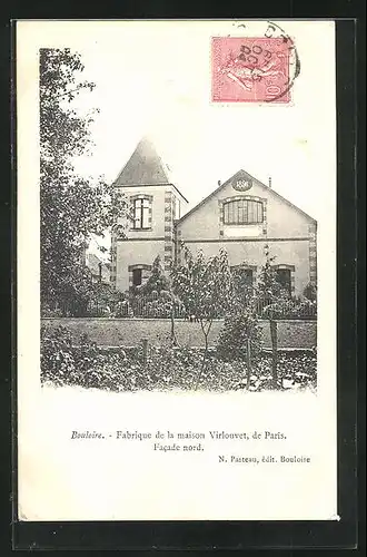 AK Bouloire, Fabrique de la maison Virlouvet, de Paris, Facade nord