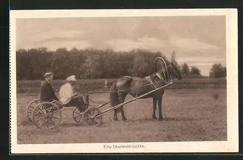 AK Eine russische Überlanddroschke