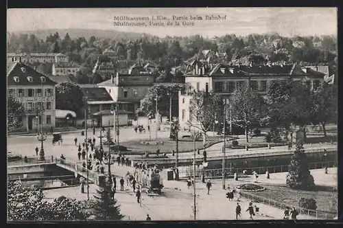 AK Mülhausen, Partie beim Bahnhof