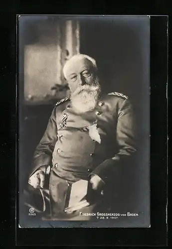 AK Friedrich Grossherzog von Baden in Uniform