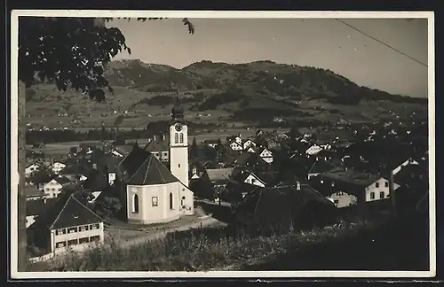 AK Sonthofen, Ortsansicht mit Kirche