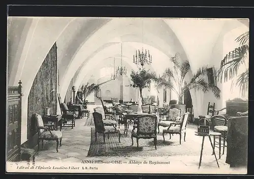 AK Asnieres-sur-Oise, Abbaye de Royaumont, Le Salon