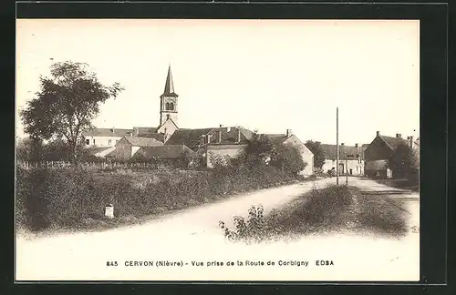 AK Cervon, Vue prise de la Route de Corbigny