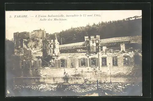 AK Tarare, L`Union Industrielle, Incendiée le 12 mai 1905, Salle des Machines