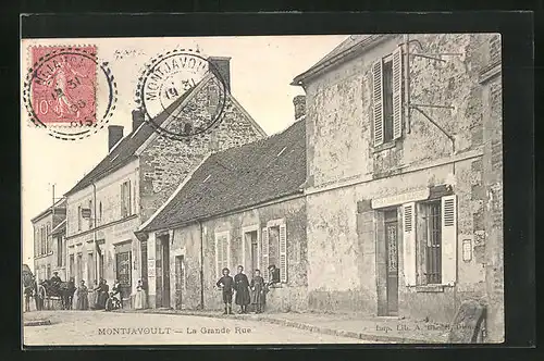 AK Montjavoult, La Grande Rue, Strassenpartie