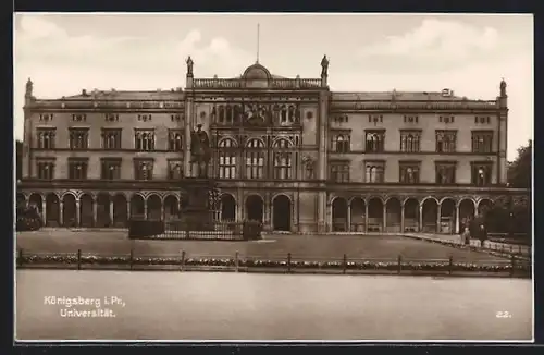 AK Königsberg, Vorderansicht der Universität