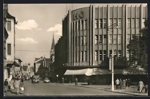 AK Stendal, Breitestrasse mit HO-Warenhaus