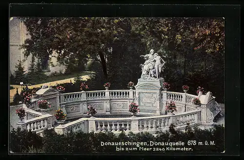 AK Donaueschingen, Die Donauquelle