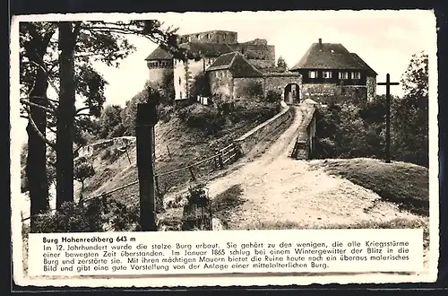 AK Pfad zur Burg Hohenrechberg aus dem 12. Jahrhundert