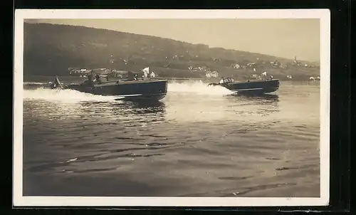 AK Rennboote auf dem Zürichsee