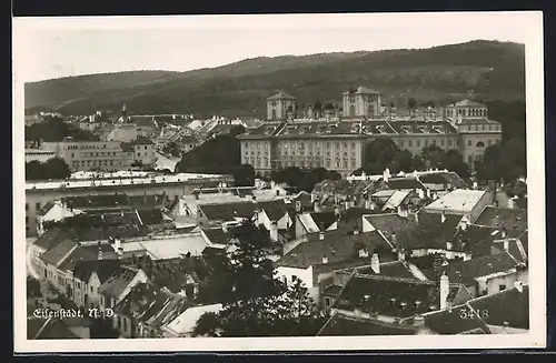 AK Eisenstadt, Stadtansicht mit Schloss aus der Vogelschau