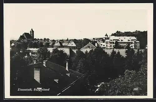 AK Eisenstadt, Teilansicht mit Kirche