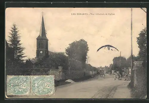 AK Les Essarts, Vue Générale et Eglise