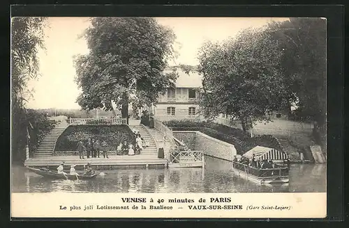 AK Vaux-sur-Seine, Venise, Le plus joli Lotissement de la Banlieue