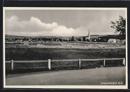 AK Unterpullendorf /N.-D., Ortspartie mit Kirche