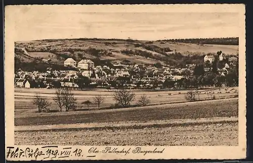 AK Ober-Pullendorf, Ortsansicht bei Tag