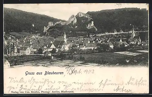 AK Blaubeuren, Ortsansicht bei Tag