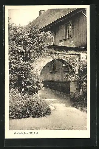 AK Bad Elster, Idyllischer Winkel an der alten Schule