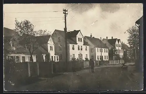 Foto-AK Bechhofen, Strassenpartie mit Passant