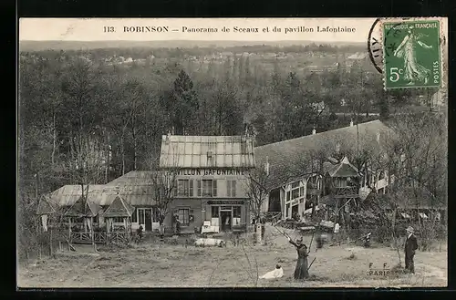 AK Robinson, Panorama de Sceaux et du pavillon Lafontaine