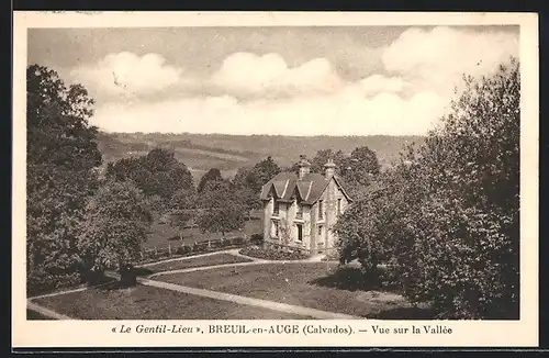 AK Breuil-en-Auge, Vue sur la Vallée