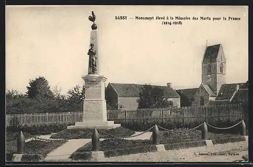 AK Sassy, Monument élevé à la Mémoire desMorts pour la France