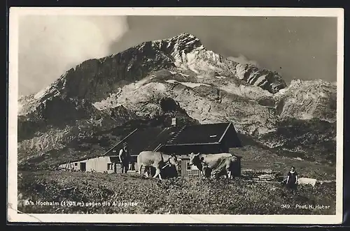 AK Hochalm, Alm gegen die Alpspitze