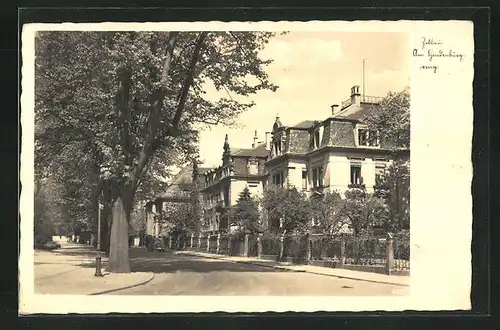 AK Zittau, Villen an der Strasse Hindenburgring