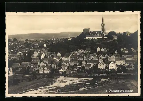 AK Frankenberg a. d. Eder, Teilansicht mit Kirche