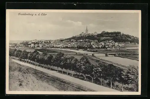 AK Frankenberg a. d. Eder, Teilansicht mit Kirche