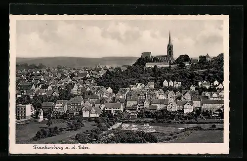 AK Frankenberg a. d. Eder, Teilansicht mit Kirche