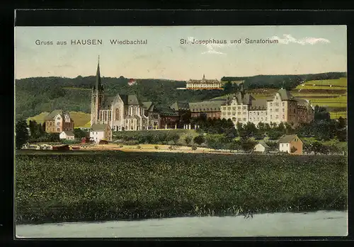 AK Hausen / Wiedbachtal, St. Josephhaus und Sanatorium
