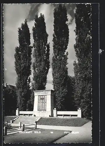 AK Oberwart, Kriegerdenkmal 1914-1918 mit Aufschrift Pro Patria