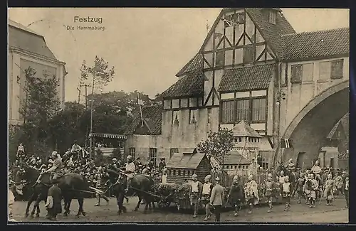 AK Hamburg, 16. Deutsches Bundesschiessen 1909, Festzug, Die Hammaburg