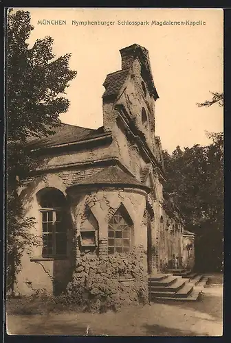 AK München-Nymphenburg, Magdalenen-Kapelle im Schlosspark