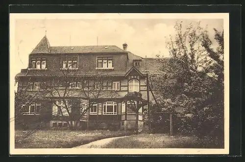 AK Niederrödern, Bundes-Erholungsheim, Gartenseite