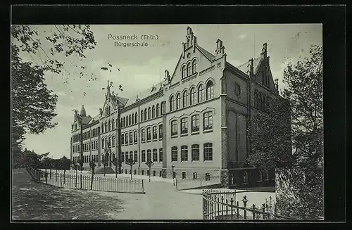 AK Pössneck /Thür., Bürgerschule