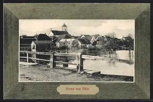 AK Rötz, Ortsansicht mit Kirche