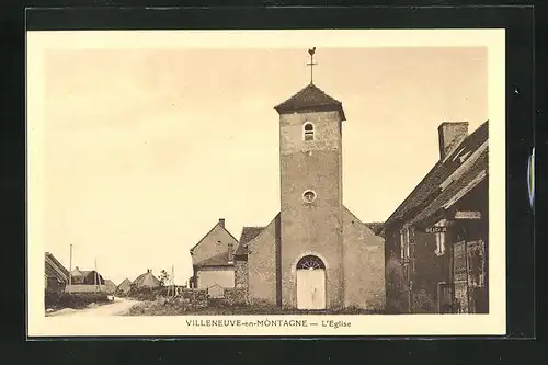 AK Villeneuve-en-Montagne, l'Eglise