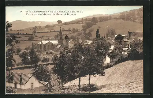 AK St-Symphorien-de-Marmagne, Vue d`ensemble sur la Cure et le pays