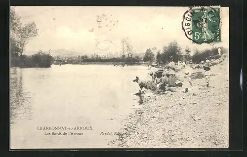 AK Charbonnat-sur-Arroux, Les Bords de l`Arroux