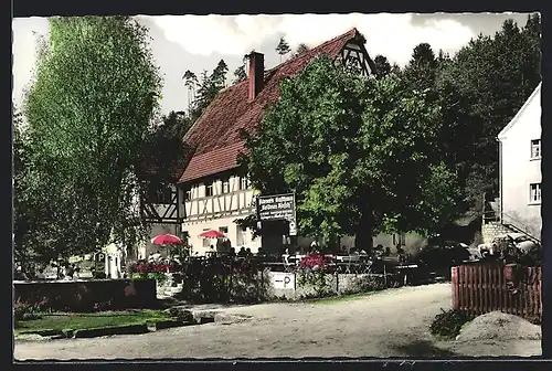 AK Hirschbach /Opf., Pürners Gasthaus Goldener Hirsch